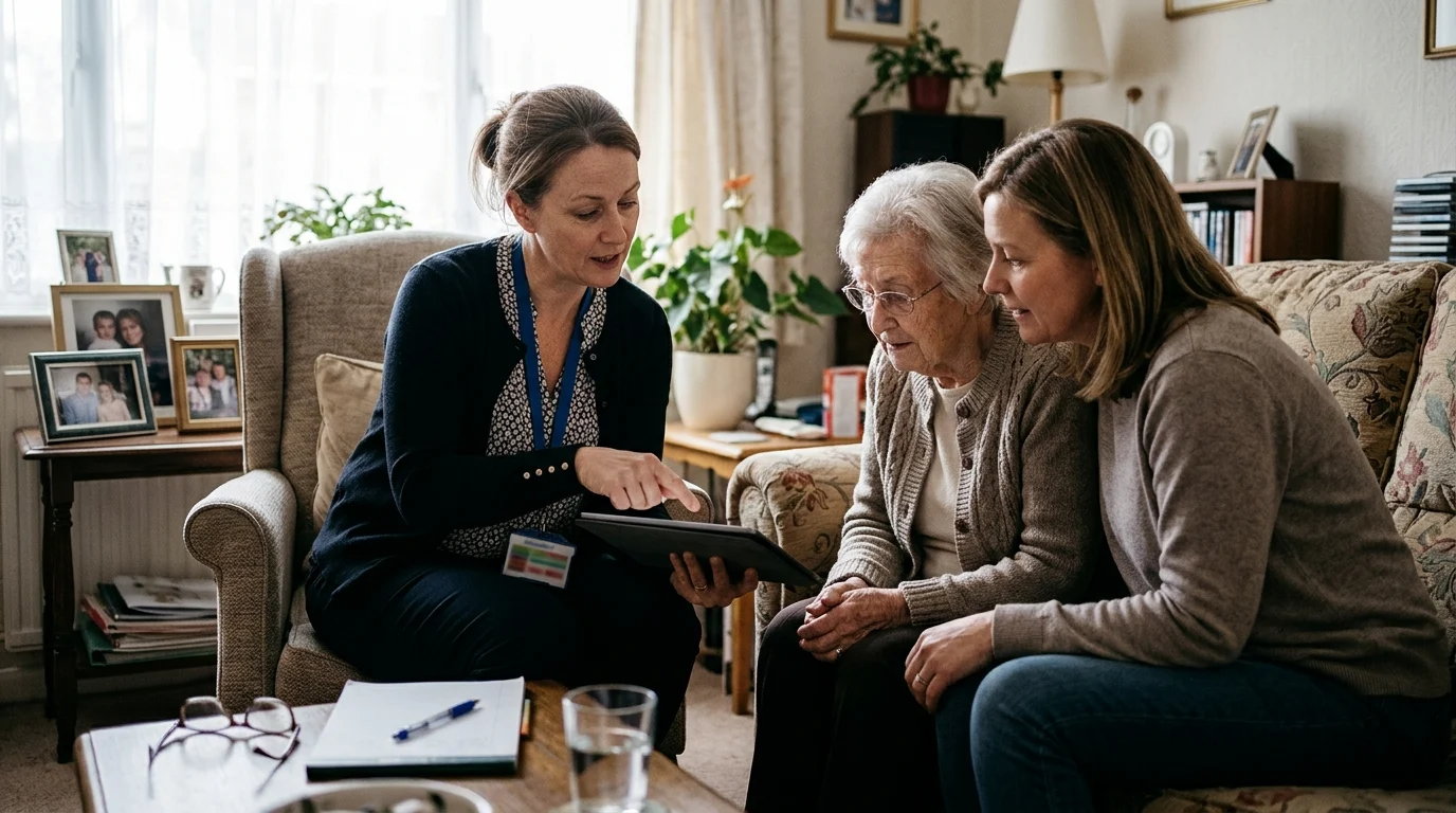 Différence aide à domicile et garde-malade mise en avant par une coordination efficace.