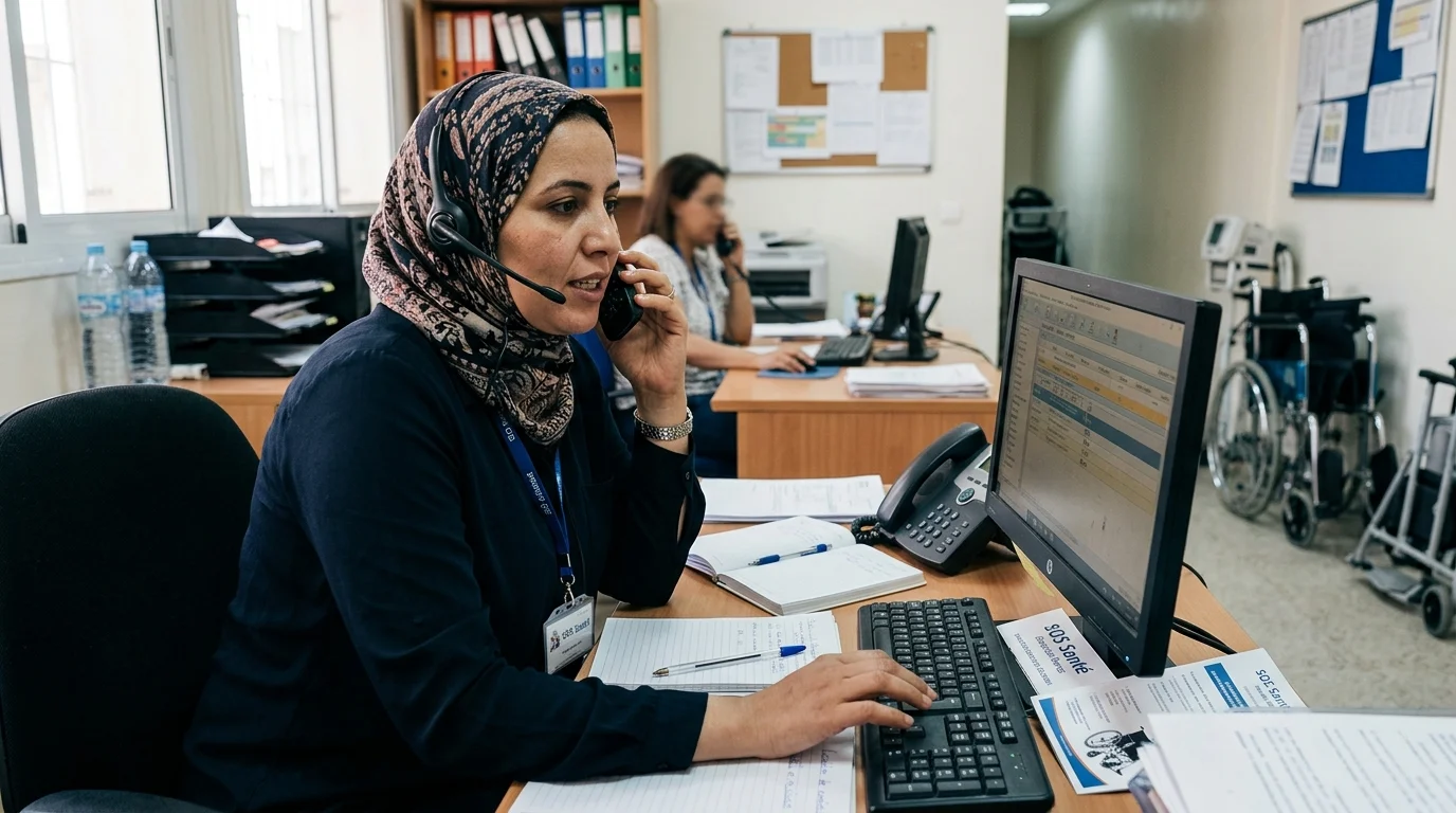 Appel à l'action pour fauteuil roulant Agadir domicile.