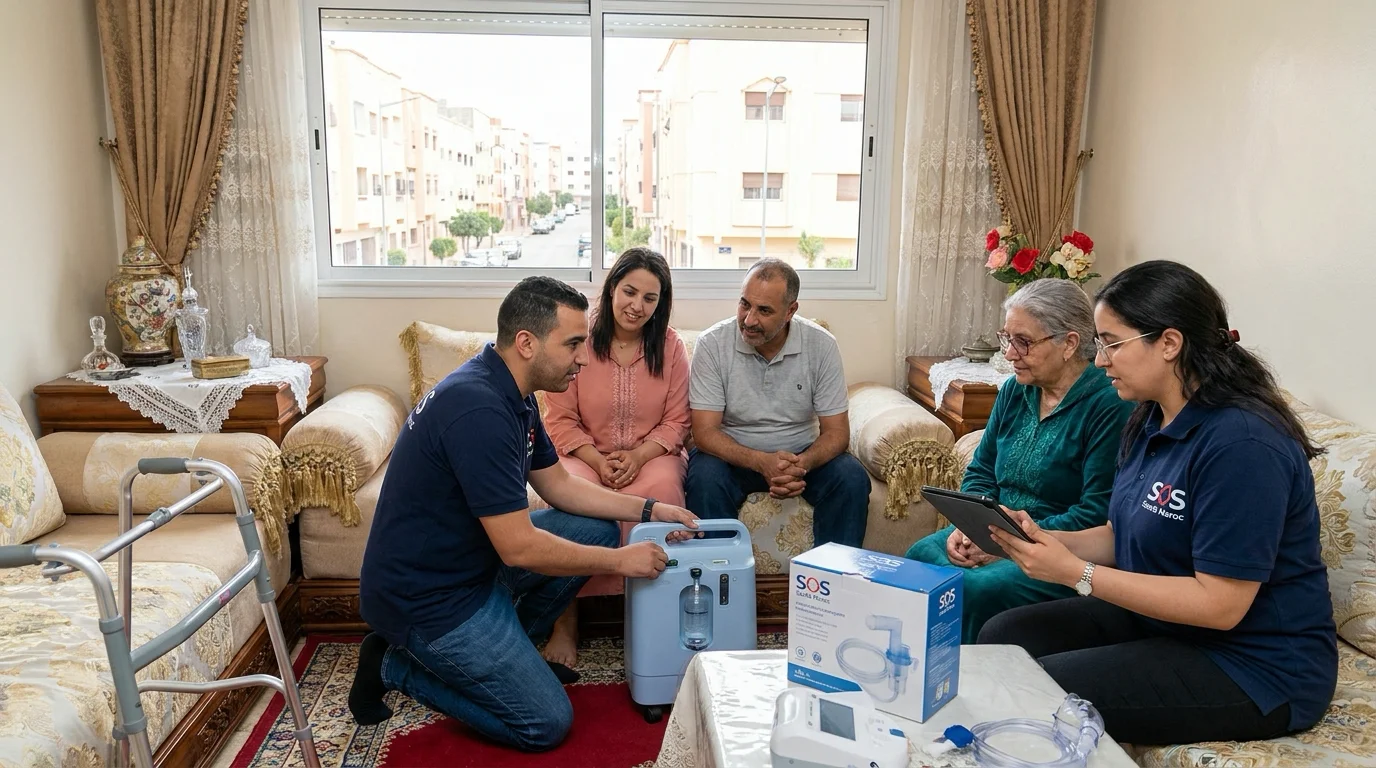 Assistance de SOS Santé Maroc pour matériel médical. — lit médicalisé ou matelas anti-escarres