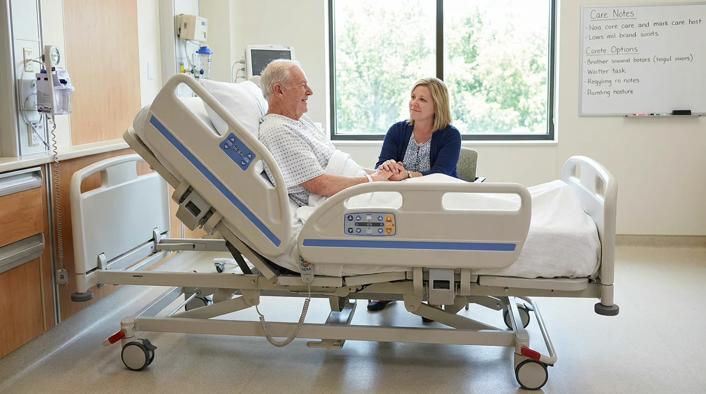 Lit médicalisé avec caractéristiques adaptées aux patients. — lit médicalisé ou matelas anti-escarres