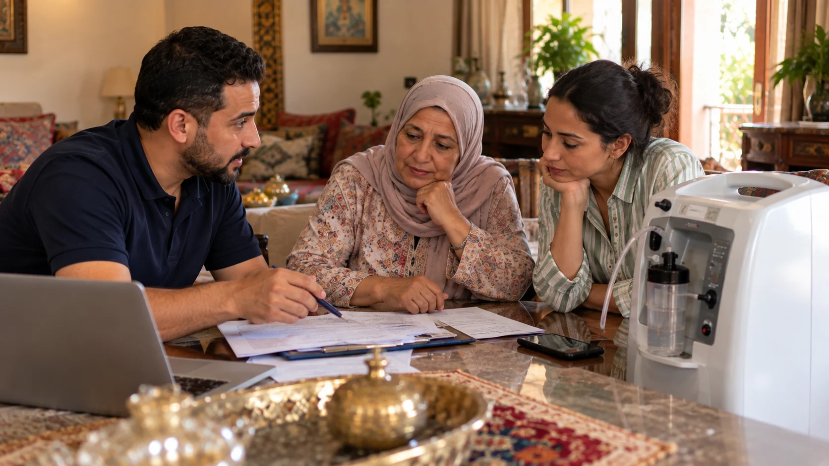 Photo : H3 — 1. Préparer les caractéristiques prescrites et la date souhaitée : ne pas choisir soi-même le débit. (comment louer concentrateur oxygène Marrakech)