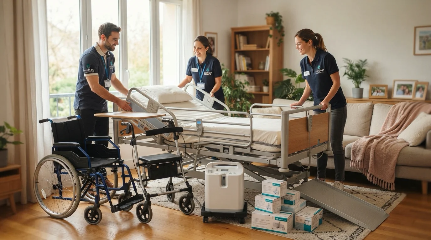 Variété des équipements médicaux disponibles pour la livraison à domicile. — organiser livraison matériel médical domicile
