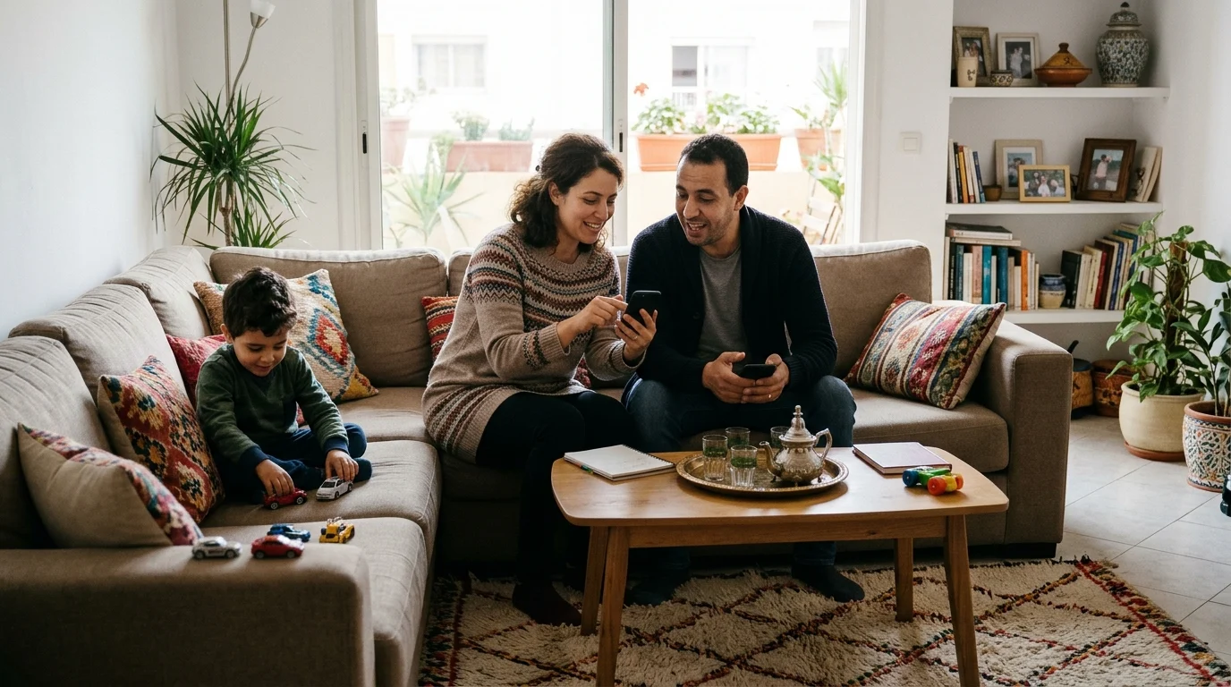 Où louer matériel médical Rabat - une famille se prépare à recevoir du matériel médical à domicile.