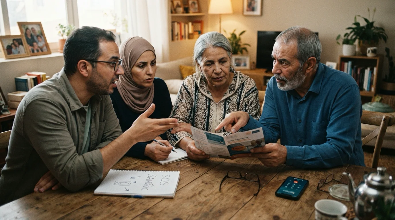 Préparer soins à domicile famille, appel à l'action pour contacter SOS Santé.