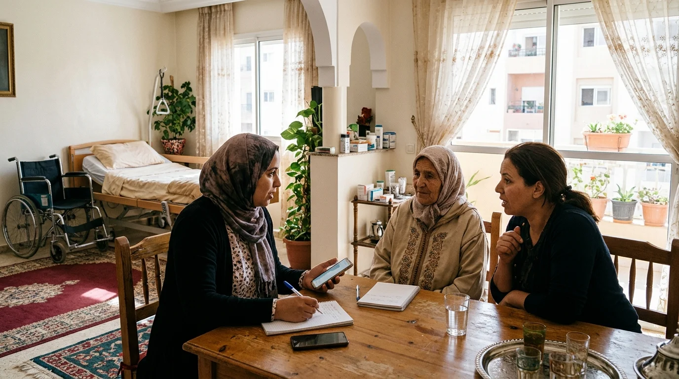 Photo : Recevoir la demande par formulaire, WhatsApp ou téléphone et préciser les besoins avec la famille. (Quand faire appel à un garde-malade à domicile ?)